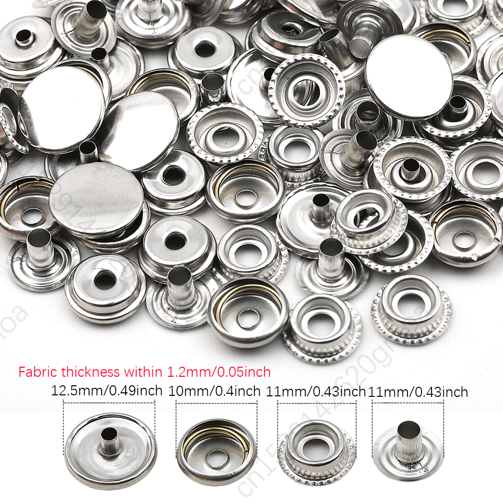 20sets/pack 10-15mm Metal Snap Buttons Sewing Accessories Botones Snaps Button For Clothing bags Leather Pressure Snap Fasteners: Multi-Colored