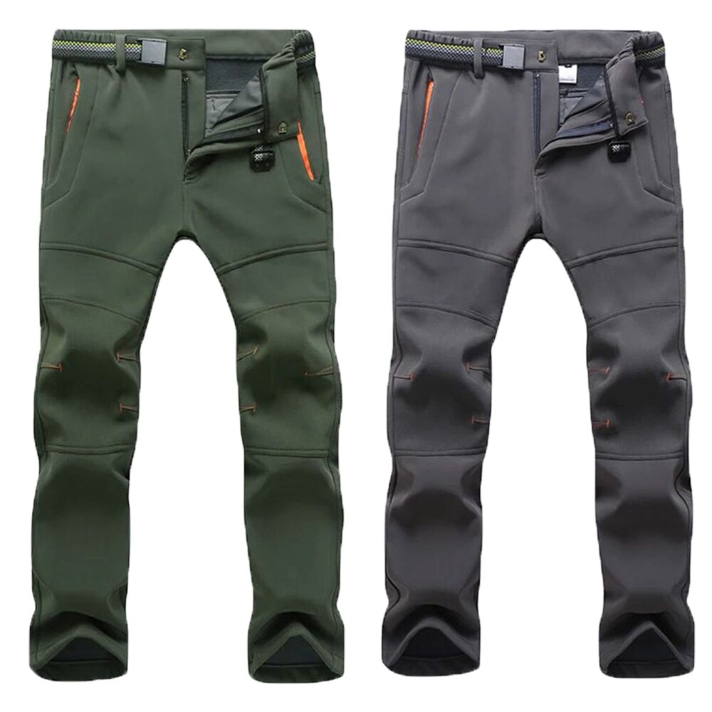 LOFTY STONE Men's Winter Pants Men Reflective Warm Fleece Softshell Trousers Mens Cargo Pants Male Loose Waterproof Sweatpants