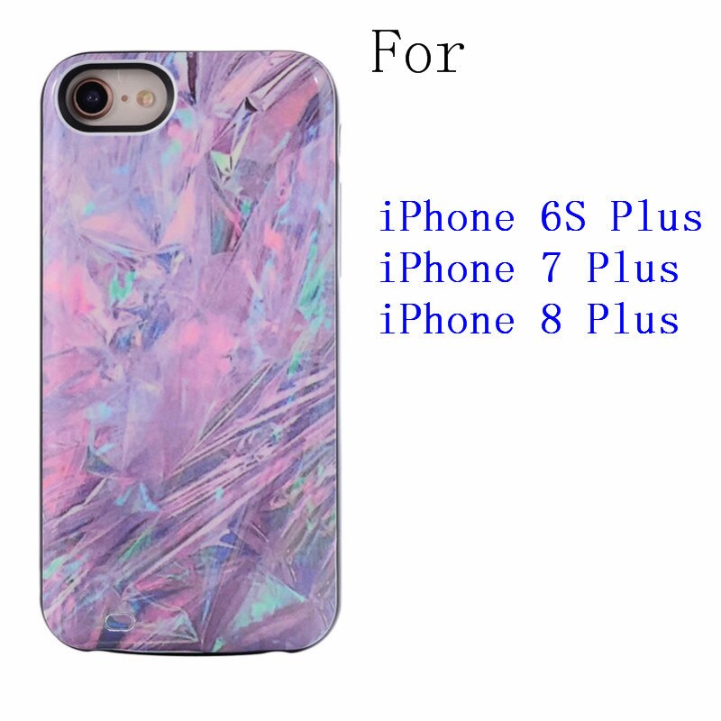 Smart External Battery Charger Case For iPhone 11 Pro X XR XS Max marble Power Bank charging case for iPhone 6S 7 8 Plus SE: 5.5-SJZ