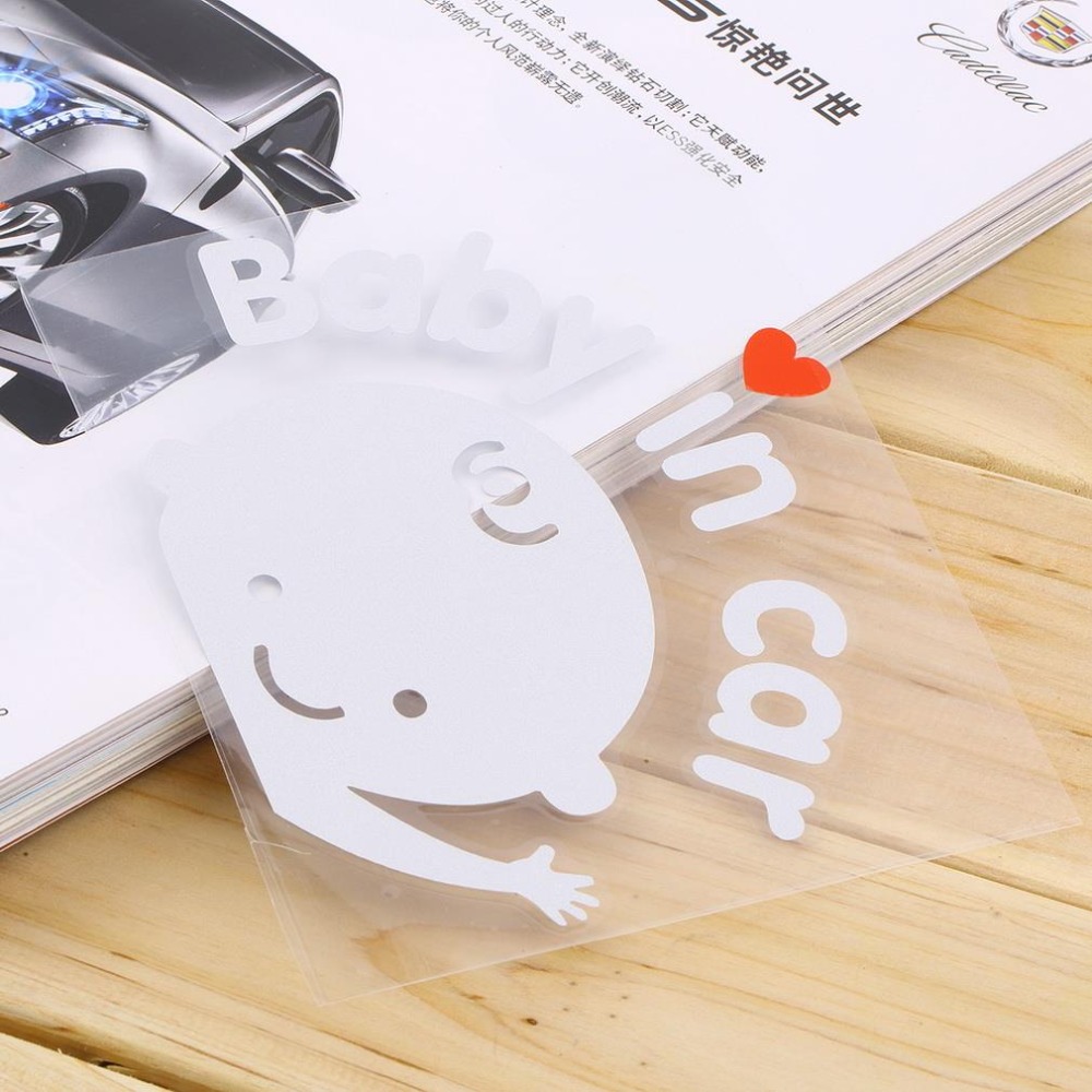 Cartoon Auto Stickers, Reflecterende Vinyl Styling Baby In Auto Warming Auto Sticker, Baby aan Boord