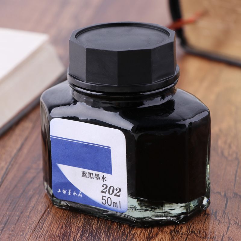 50ml Bottled Glass Smooth Writing Fountain Pen Ink Refill School Student Stationery Office Supplies QX2B