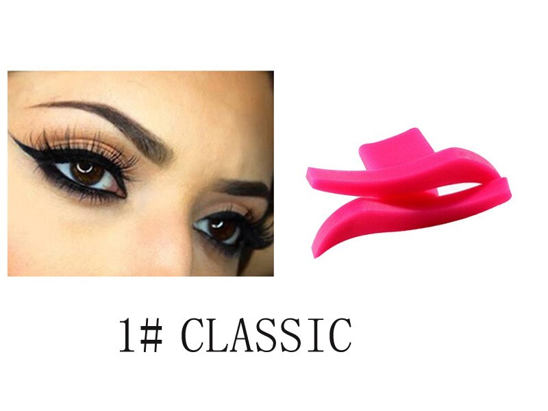 Timbres à ailes pour Eyeliner, modèles de pochoirs, faciles à maquiller, brosse, outil , 2 pièces/1 paire: A21-1