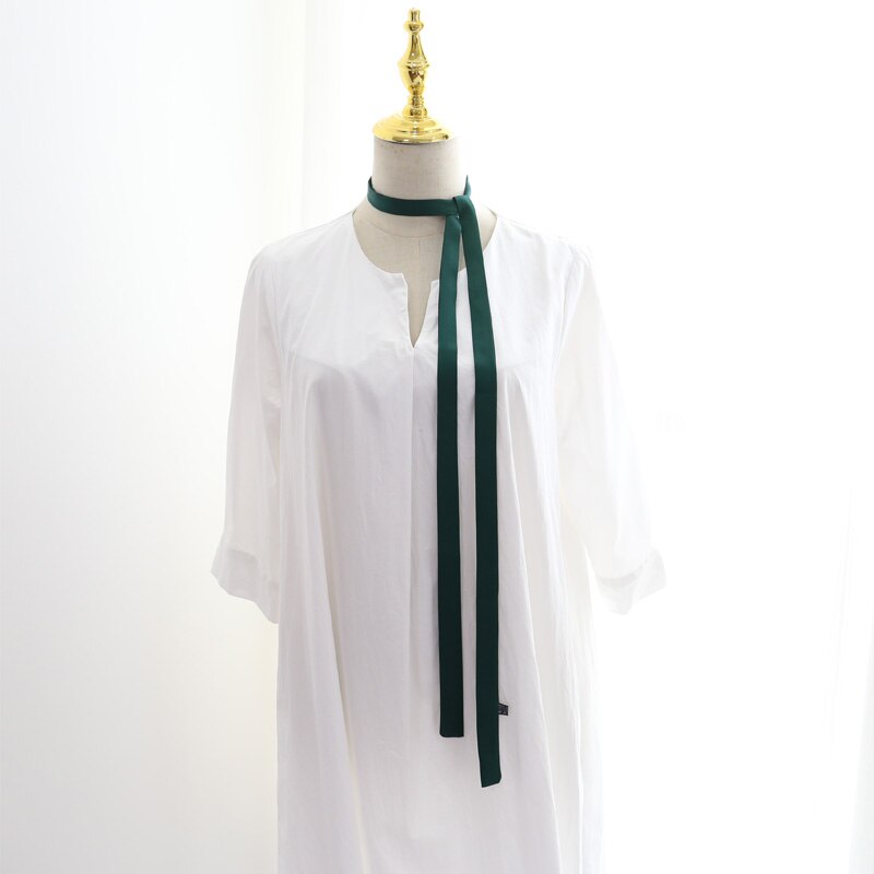 Smalle lange små chiffon tørklæder dame litterære joker hals tørklæde til kvinder bælte fest kvinder halstørklæde 2 x 150cm: 7