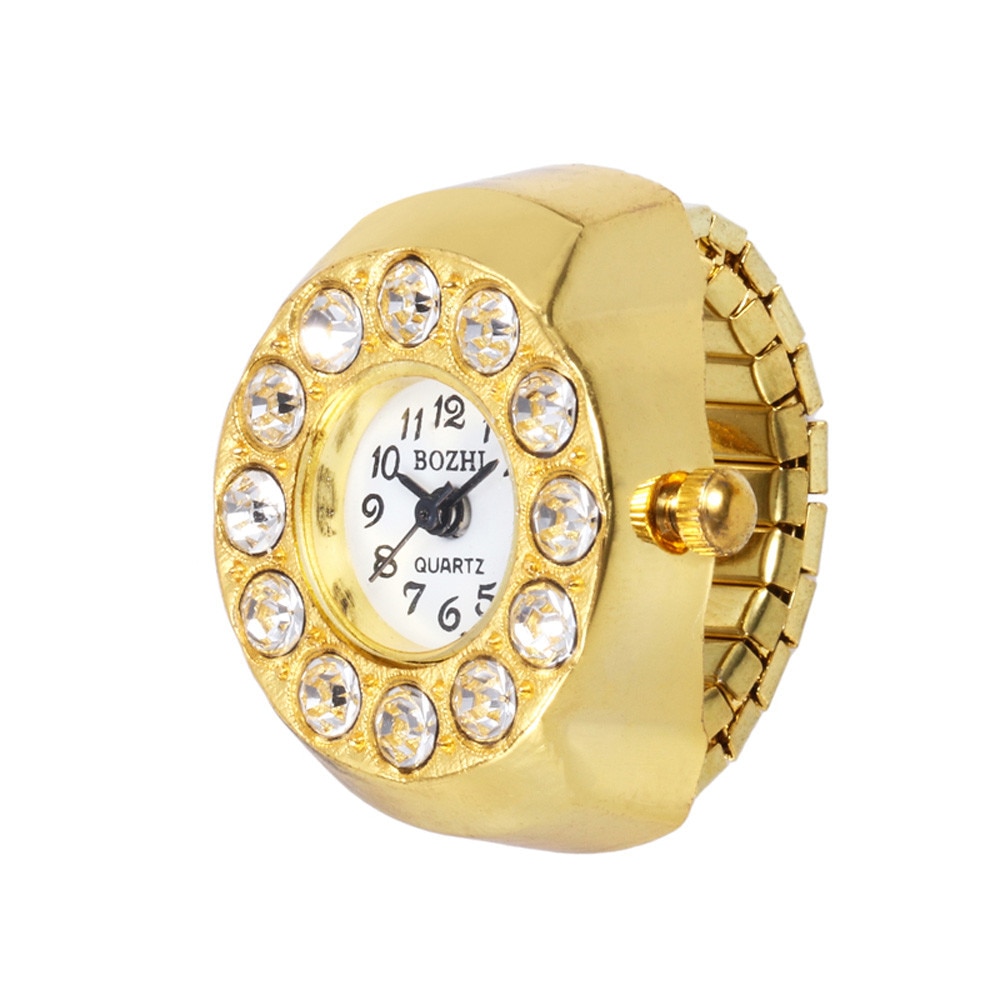 Quartz Ring Horloges Voor Vrouwen Ring Horloge Ronde Wijzerplaat Arabische Cijfers Analoge Quartz Ring Horloges Dames Vinger Ring Horloge