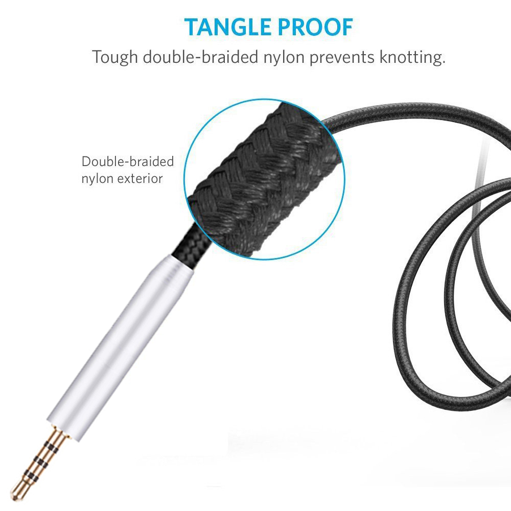 Cable de extensión trenzado de nailon de repuesto OFC de 6,35mm para auriculares Takstar Pro82 Pro 82