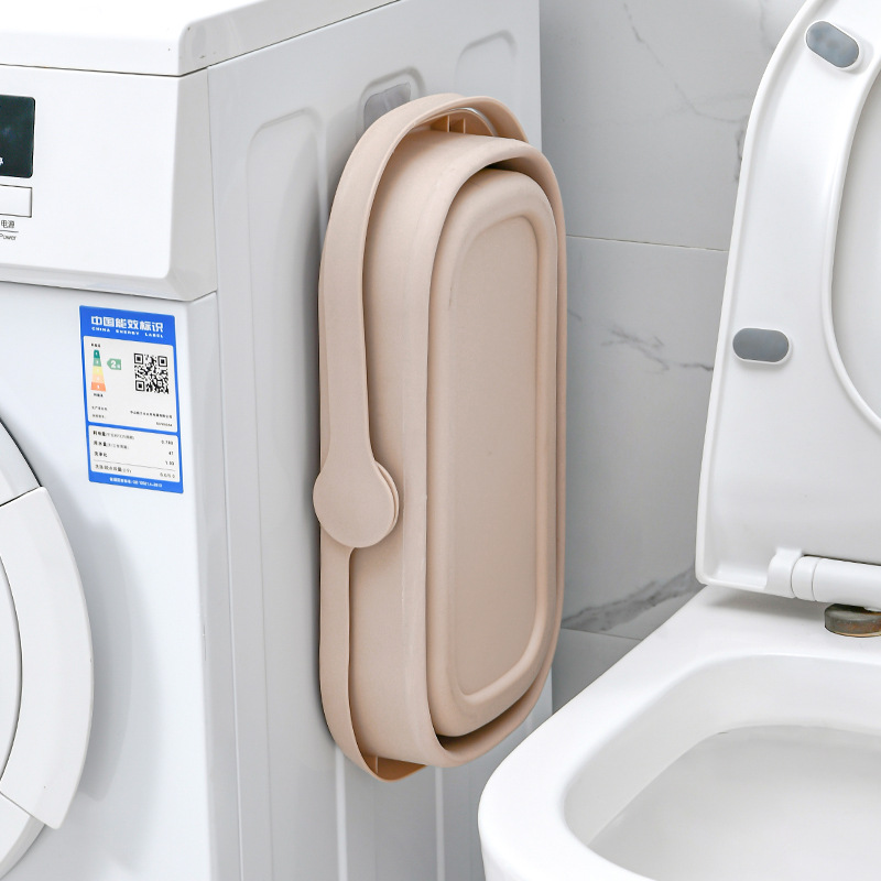 Foldable drainage bucket household large washing mop bucket portable rectangular water storage laundry bathroom plastic bucket