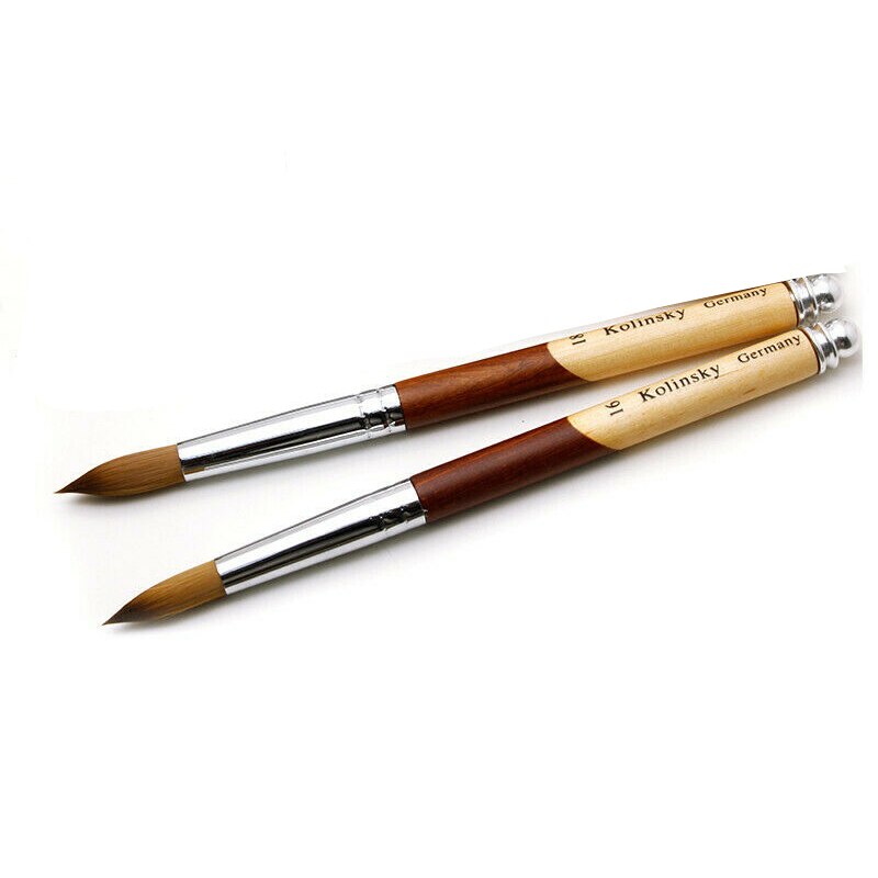 Acrylic Crimped Nail Brush Nail Art Brush With Acrylic Handle