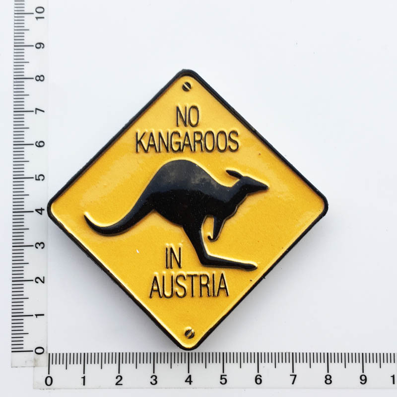 Australia travel commemorative crafts kangaroo street sign magnetic refrigerator stickers