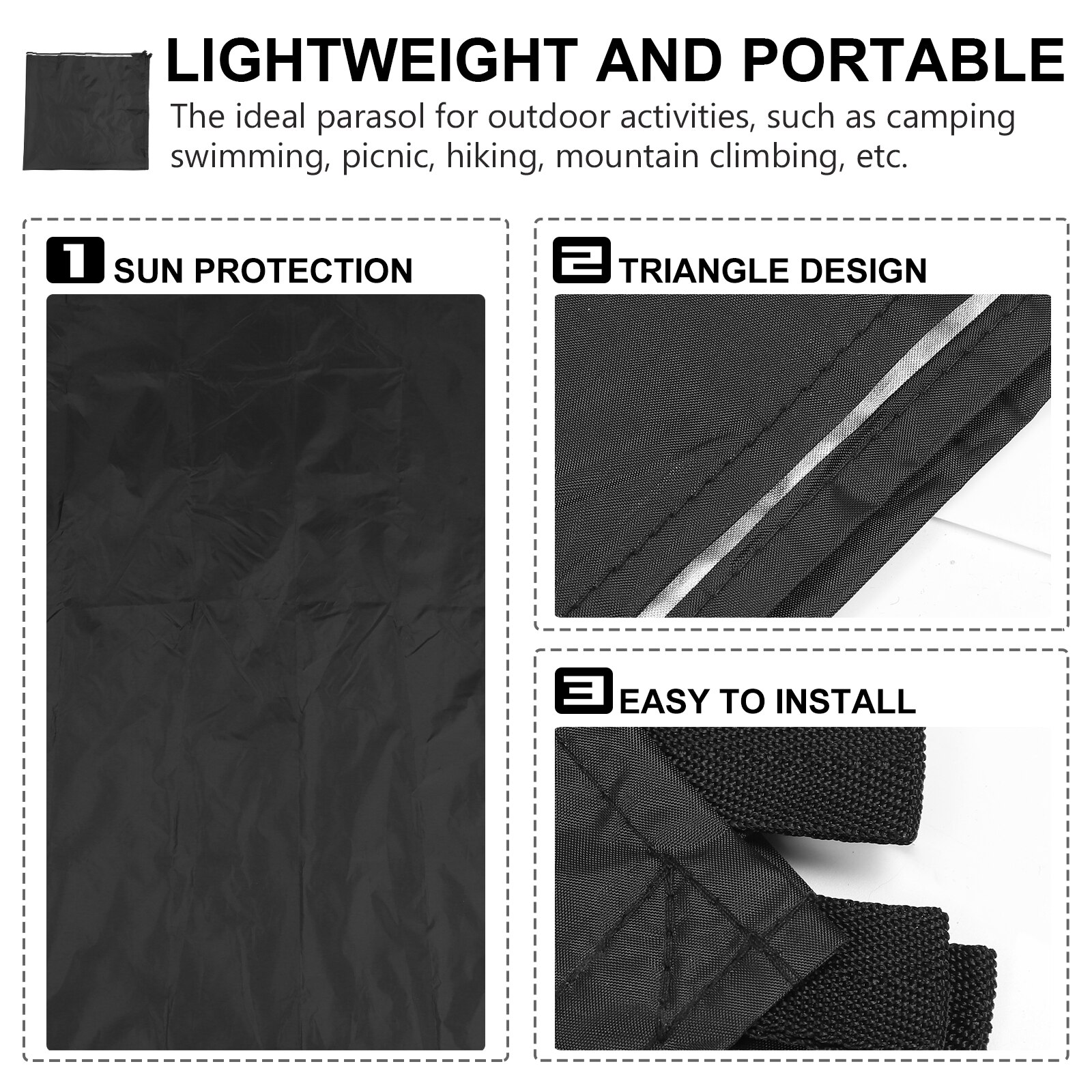 1 Set Waterproof Picnic Blanket Portable Outdoor Cushion Multi-functional Beach Tent