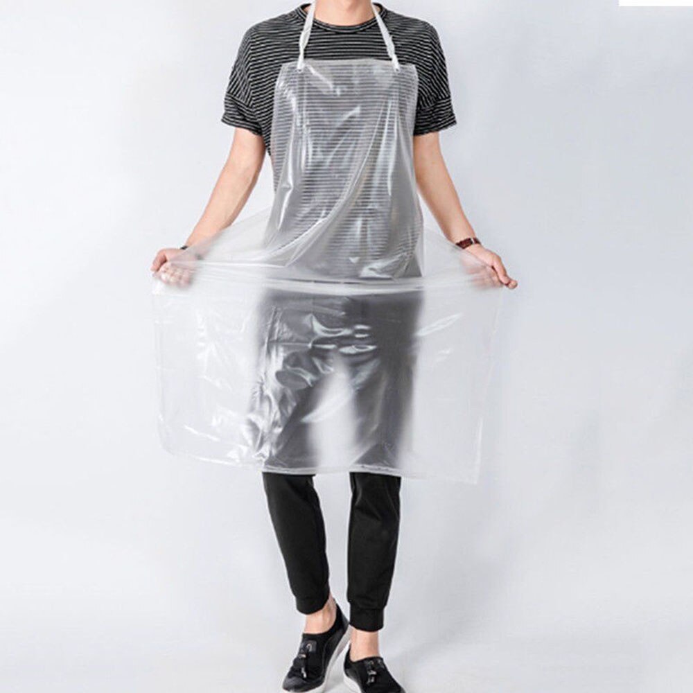 Tablier en PVC Transparent étanche, pour la cuisine, le ménage, le nettoyage de Restaurant, la boucherie