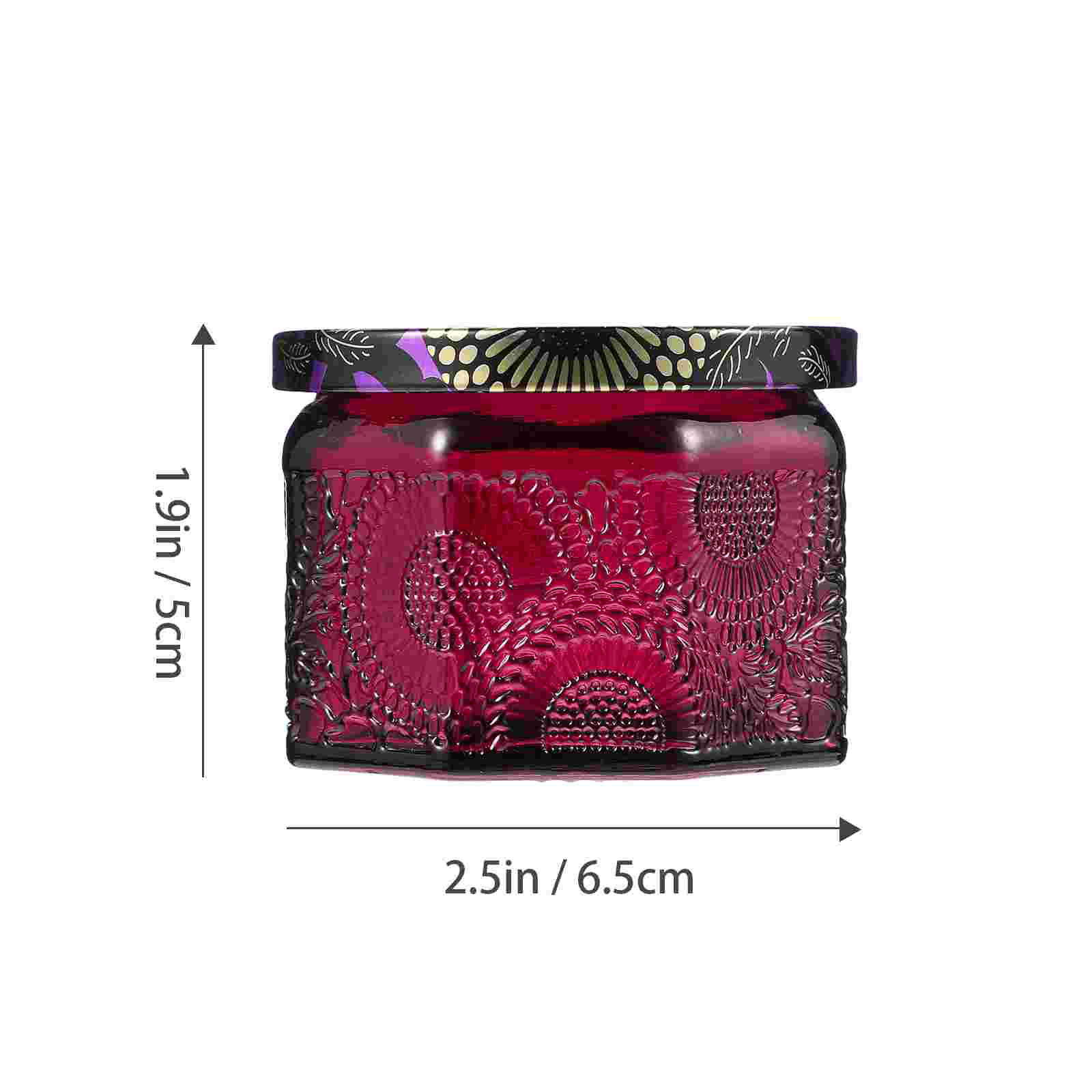 14pcs Embossed Glass Candle Jars Container with Lids Recyclable Candle jars