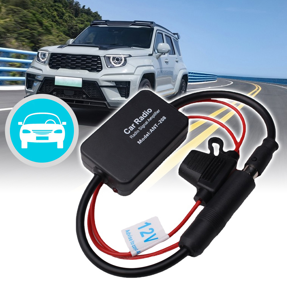 12V Auto Antenne Signal Verstärker Set Universal AM FM Radio Anti-störungen Verbessern Auto Elektronische Zubehör für ANT208