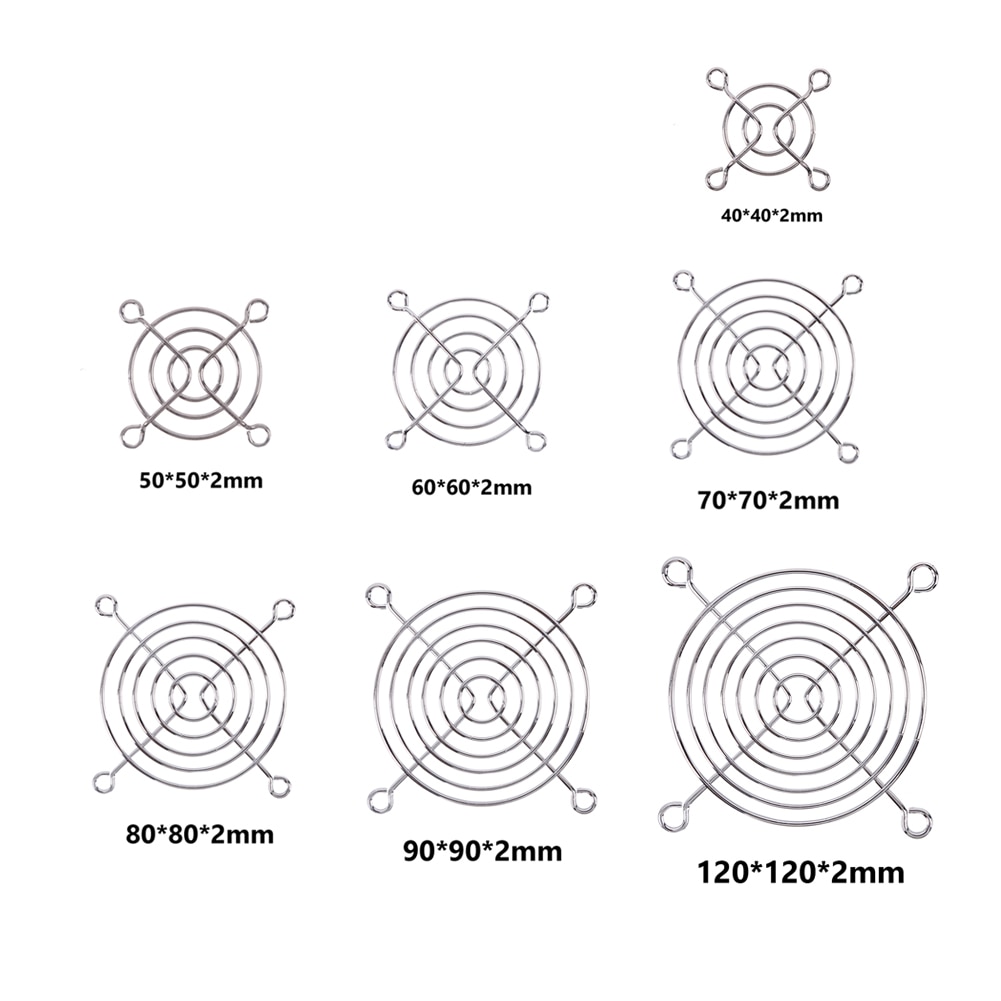 5PCS PC Case Cooling Fan Grills Computer Cooler Fan Finger Guard Protection Cover Avoid Electrical Wires Contact 40/50/60/120mm