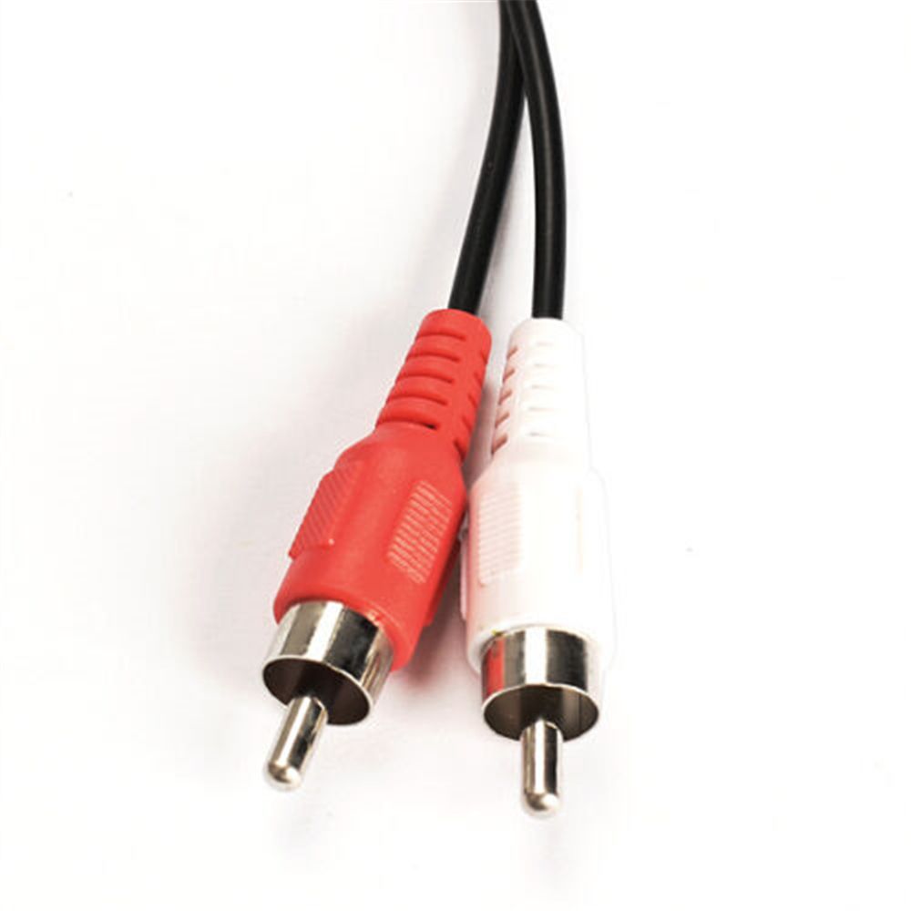 Universell 3.5mm till rca hörlurar 3.5 2 rca 3.5mm hona adapter kabel splitter ljudkablar stereoljud