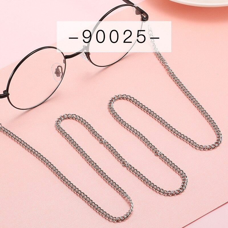 schick Edelstahl Sommer Stil Sonnenbrille Kette Schlüsselband Nicht-Fading Gläser Kabel Halfter zubehör: 90025
