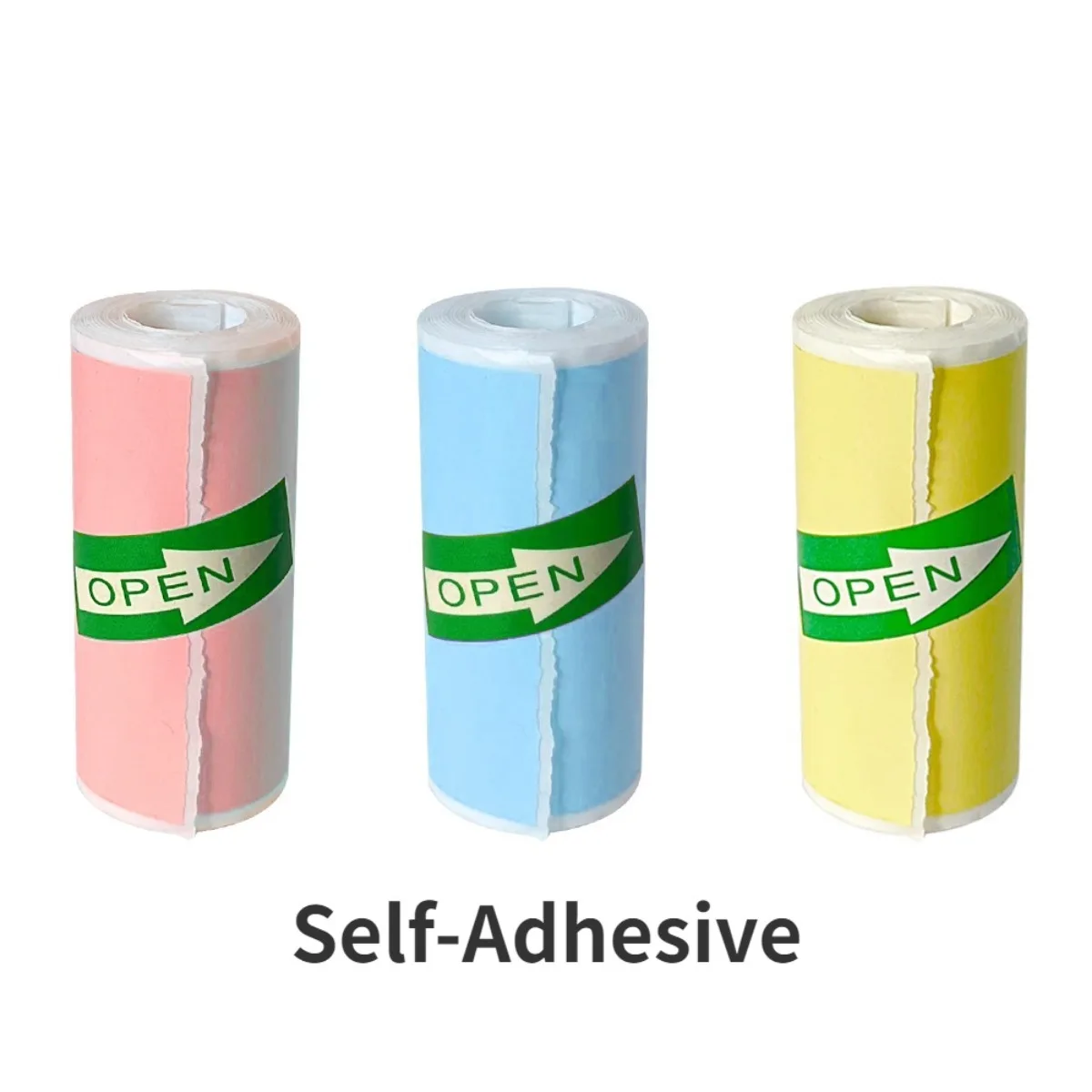 Papel adhesivo para Mini impresora, rollos de papel térmico para T02/M02 y Mini impresora, papel autoadhesivo de Color liso 25X57mm Paperang: BLANCO