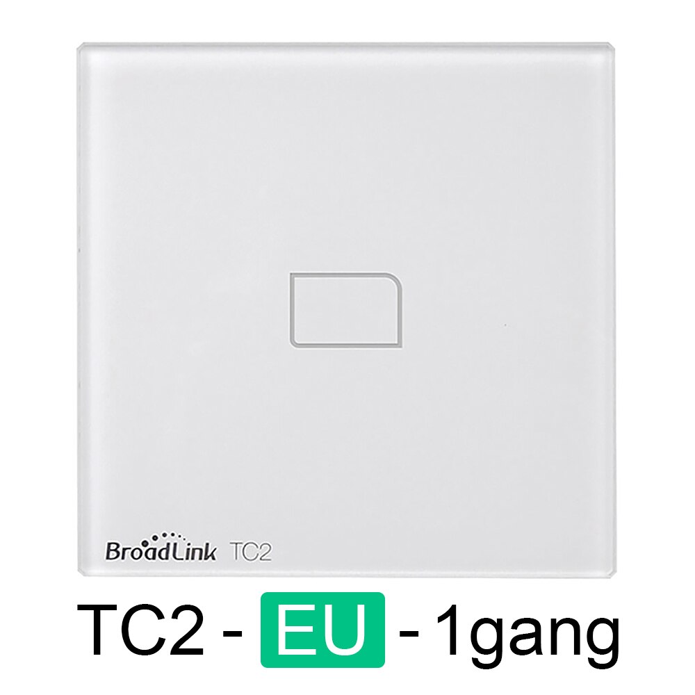 Broadlink interruptor de luz padrão tc2 1/2020, painel branco de design moderno, controle inteligente via rm pro rm4 pro