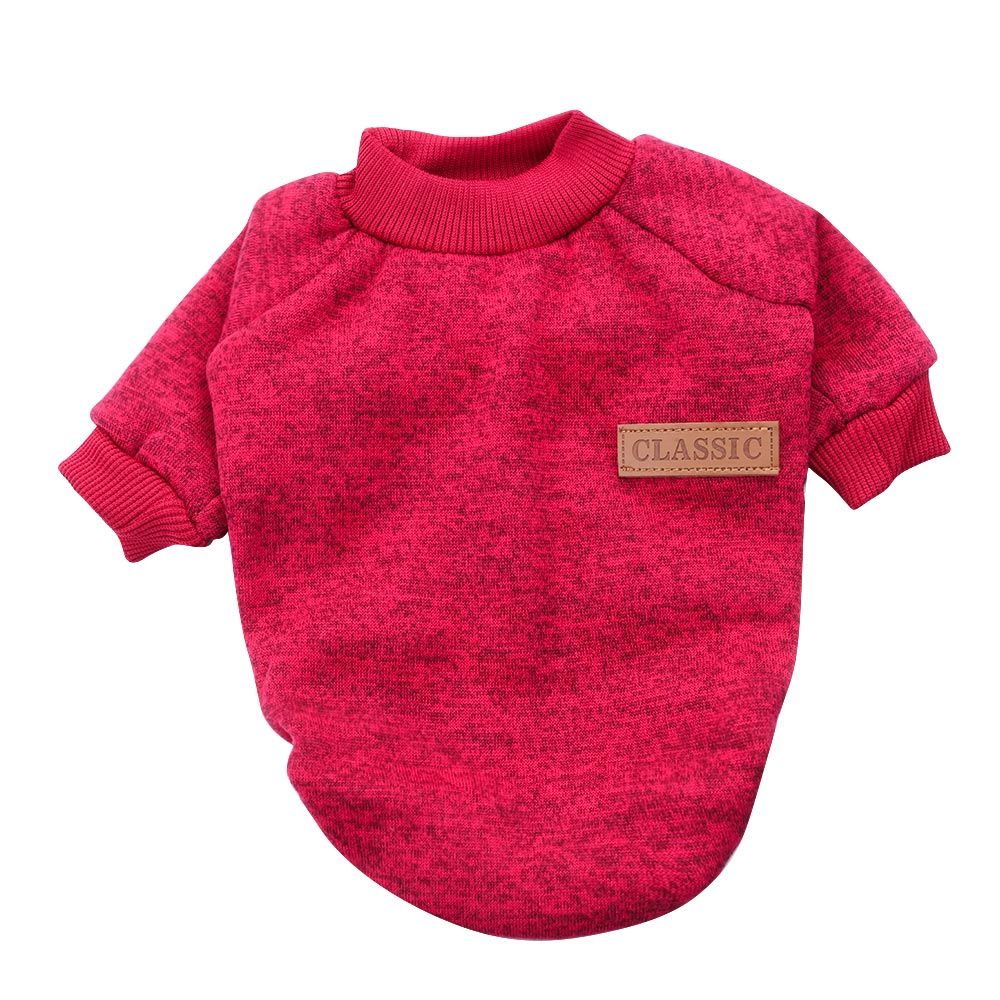 Suéter quente de inverno para pets, roupa para gato, cachorro, filhote de estimação, casaco para cachorro: Red / S