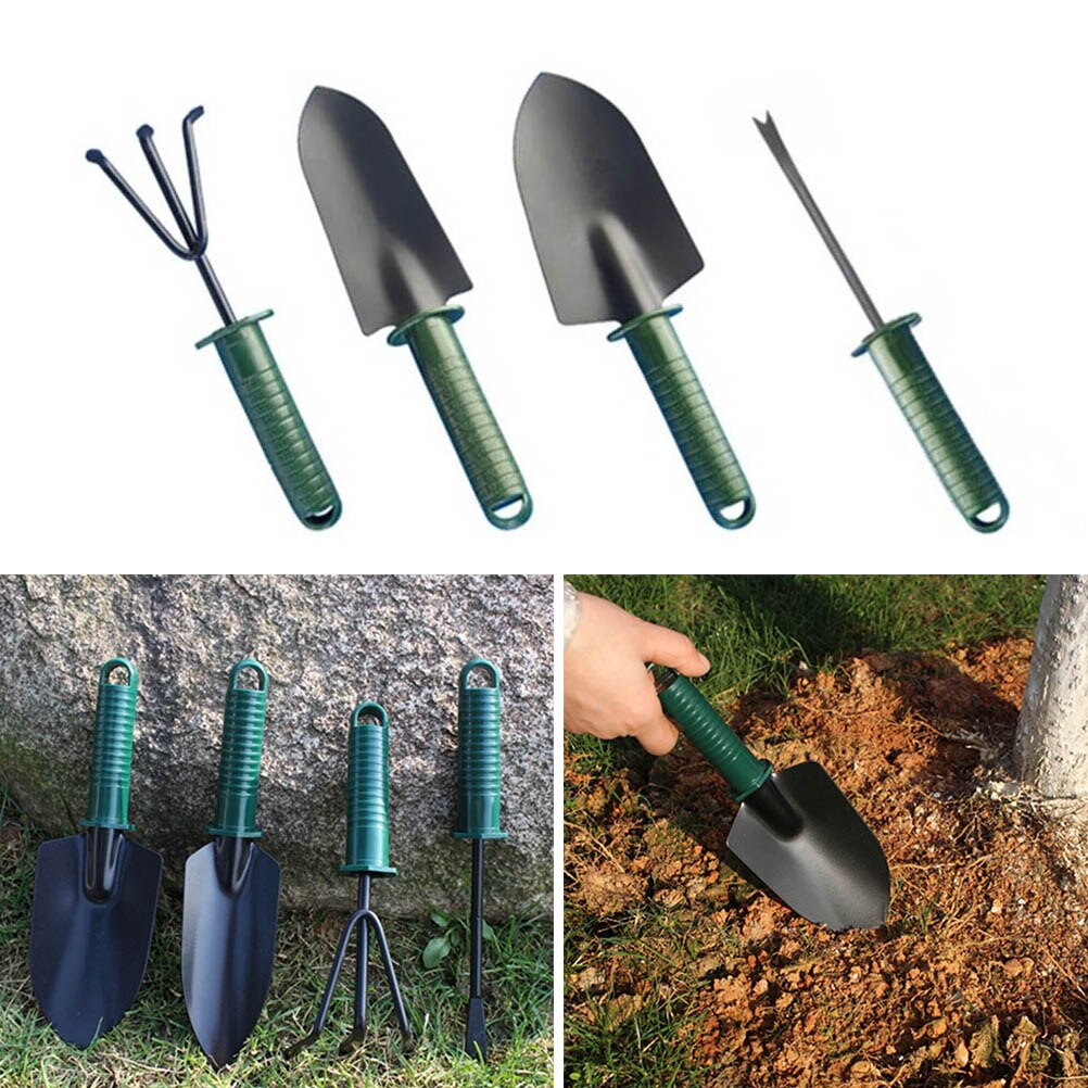 WINOMO 4 stücke Gartengeräte Set Kinder Mini Gartenarbeit Schaufel Kleine Garten Rake und Hand Kelle Mini Indoor Garten Werkzeuge für Pflanzen