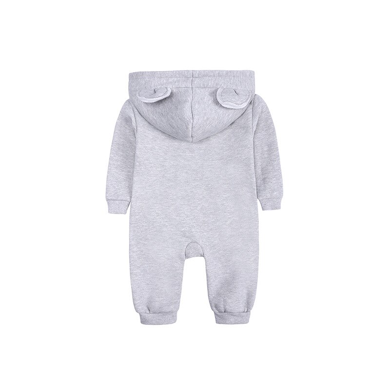 Macacão infantil de inverno para bebês, peça única de urso para meninos e meninas, quente e grosso de lã, roupa de uso externo para crianças pequenas, 2021