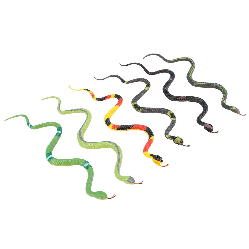 6pcs Realistic Snake Model Lifelike Trick Prop Prank Snake Prop Snake Model for Scene Layout