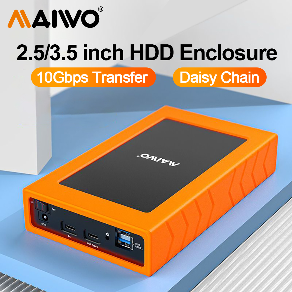 Maiwo hårddiskhölje 2.5 '' /3.5 '' sata till usb 3.0 hårddiskhölje för ssd-disk hårddiskbox usb  c 3.1- hölje hd externt hårddiskhölje