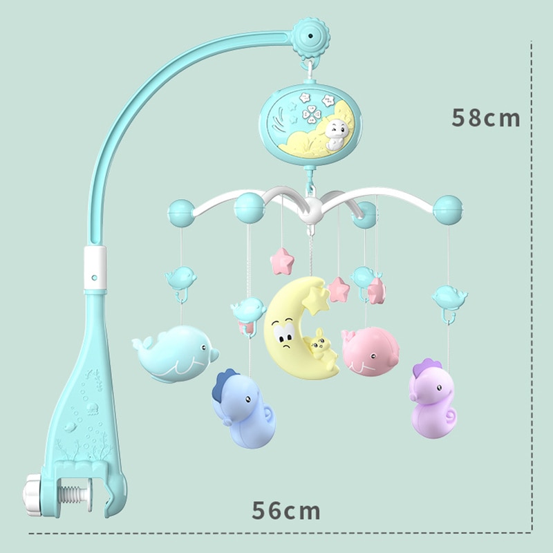 0-12 Maanden Baby Wieg Mobiles Rammelaars Pasgeboren Muziek Educatief Speelgoed Voor Baby Slapen Comfort Baby Bed Bel Carrousel peuter Speelgoed