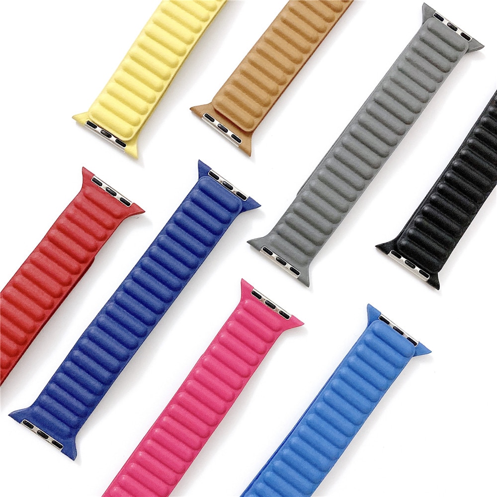 För apple watch se serie 6 band 40mm 44mm armband läderarmband för iwatch 5/4/3/2/1 38mm 42mm klocka armband tillbehör