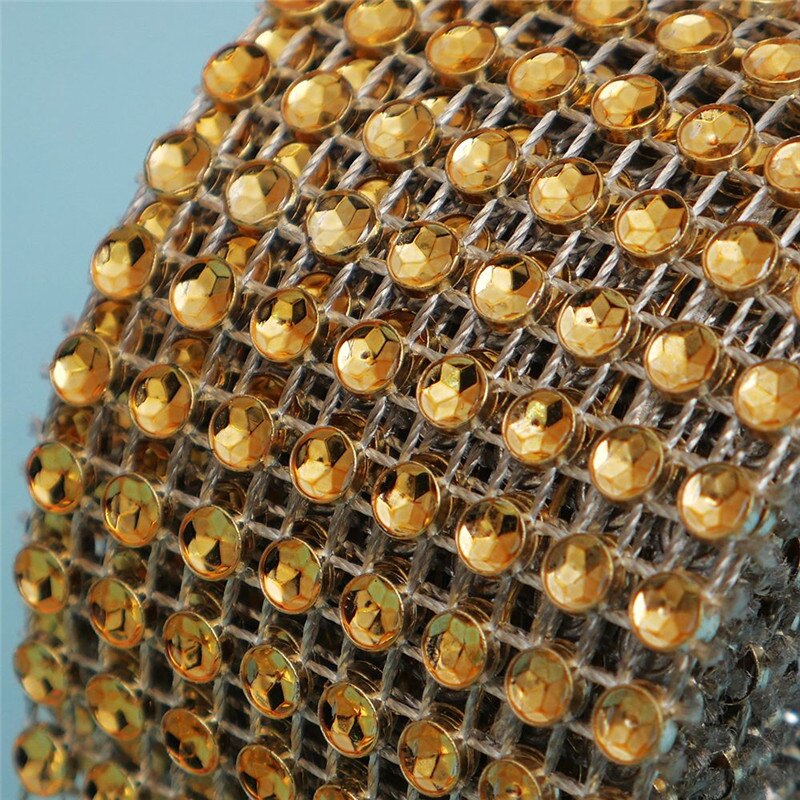 222 #4 CM * 2 M Diamond Mesh Wrap Lint Rhinestone Mesh Roll Tape Tulle Crystal Nuttig Wedding Engagement party Valentine Decors