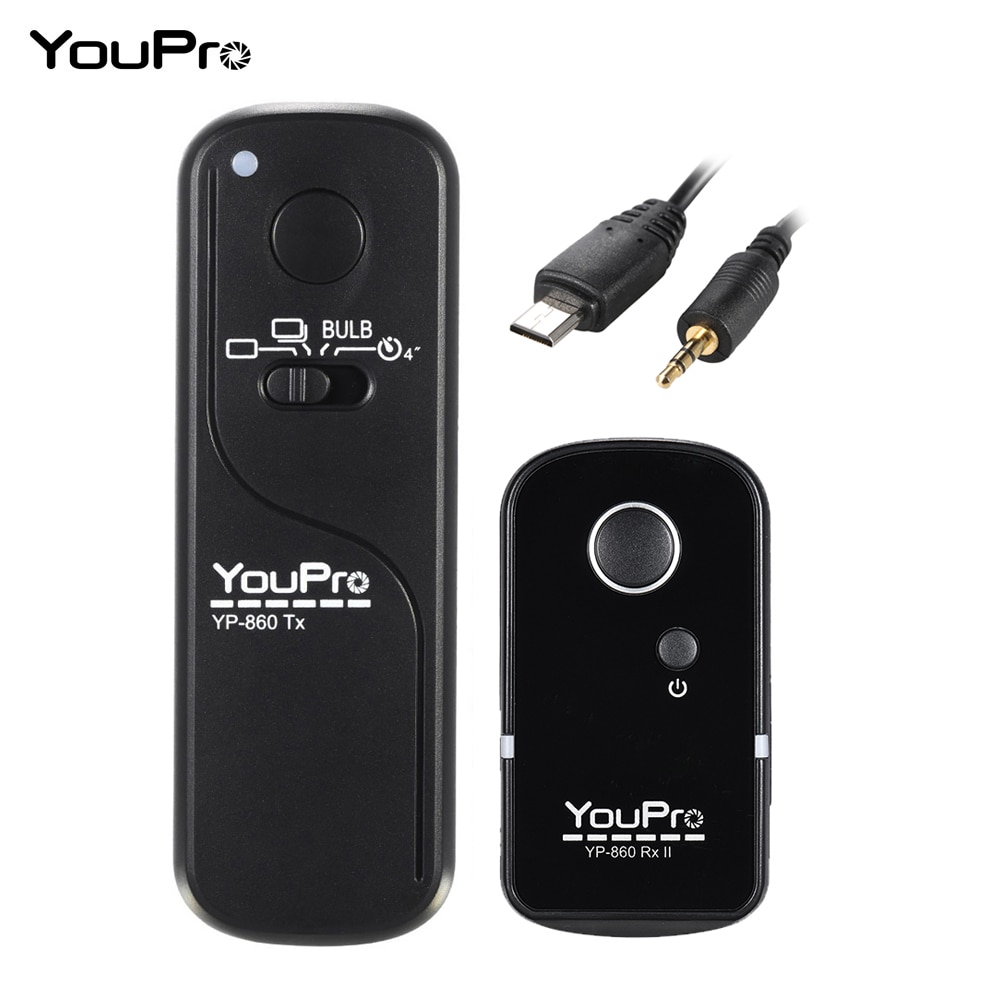 YouPro YP-860 S2 2.4G Wireless Remote Control Transmitter Receiver Shutter Release for Sony A58 A7R A7 A7II ect DSLR Cameras