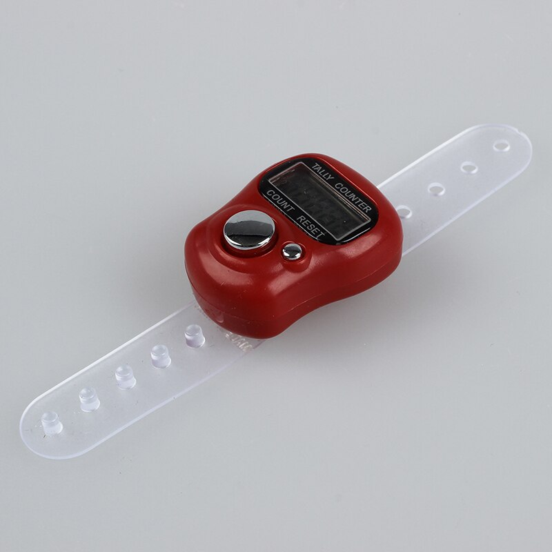 Mini LCD Electronic Digital Display Finger Hand Tally Counter Counting -Red