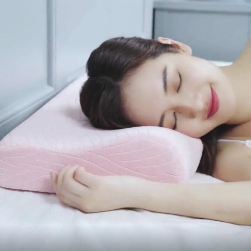 Memory Foam Bed Orthopedisch Kussen Voor Nekpijn Slapen Gezondheid Met Geborduurde Fijne Fluwelen Kussensloop Thuis 60*30Cm top F0436
