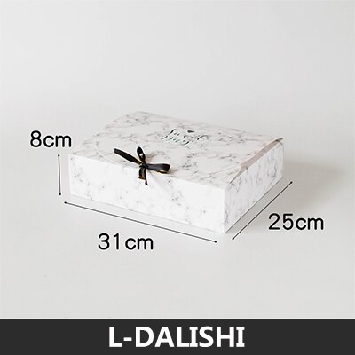 Kasse i marmorstil kraftpapir diy taske søde festartikler emballeringsposer slik fødselsdag papirposer: L-dalishi