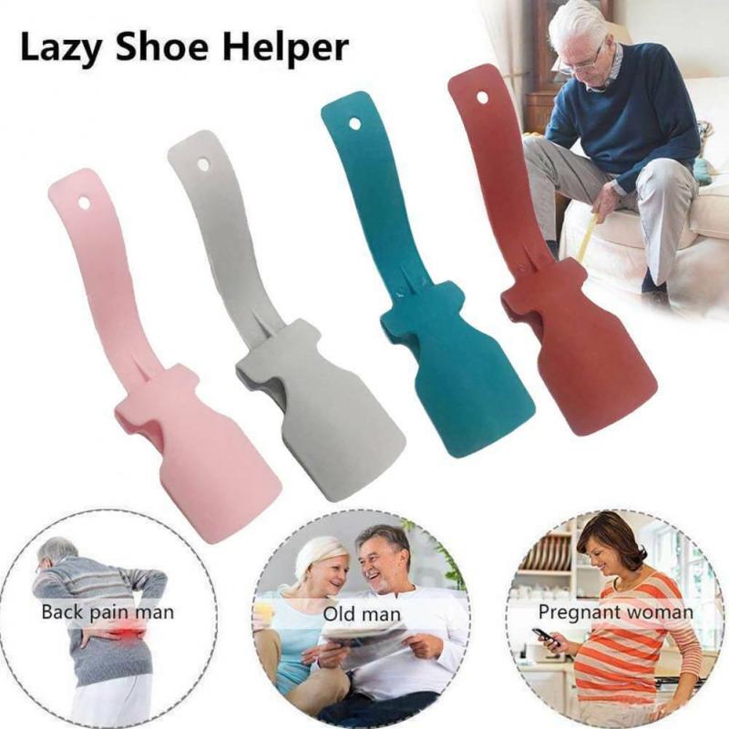 Cuerno de zapato Unisex, ayuda para perezosos, fácil de poner y quitar, herramienta de ayuda antideslizante, elevador de zapatos, 1 ud.