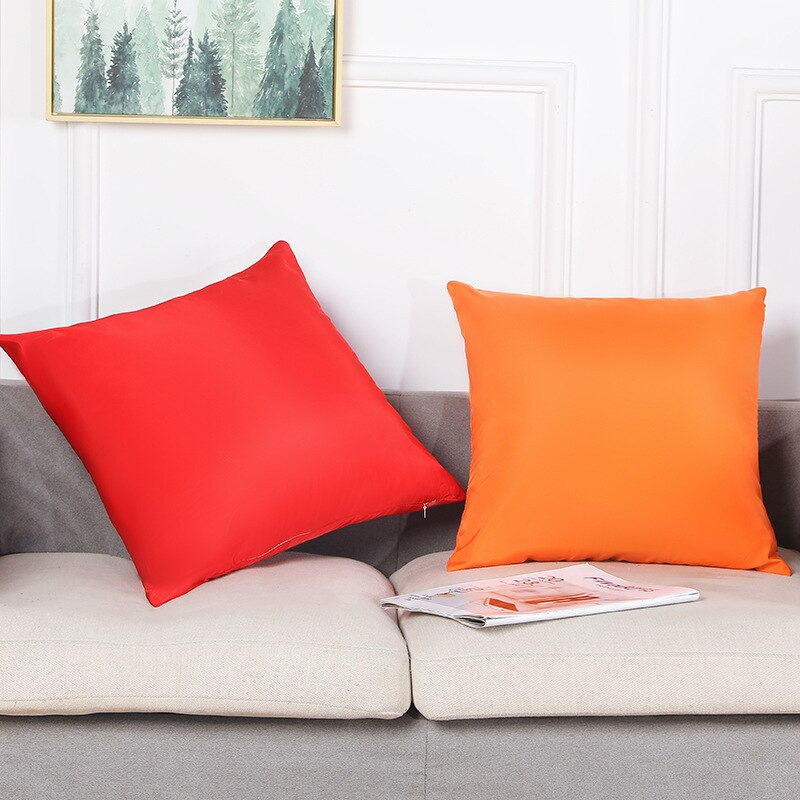 Funda de cojín de Color liso, funda de almohada impermeable para sofá, decoración del hogar, 45x45CM