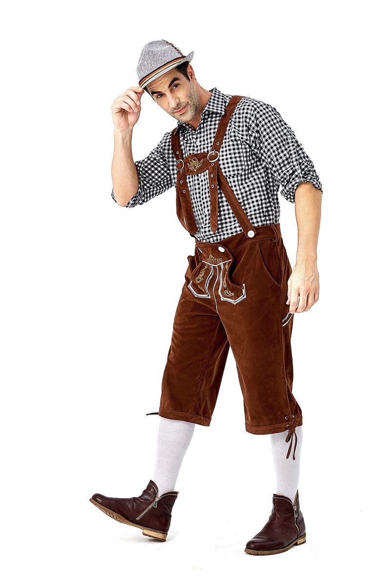 Oktoberfest Lederhosen Adult Mens Halloween Dress Up Thema Party Cosplay Kostuum