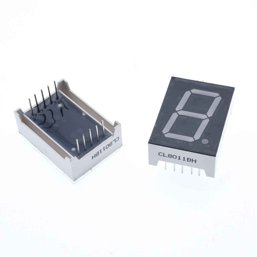 10 Pcs 1 Bit 0.8 Inch Digitale Buis Led Display Rood Licht 7 Segment Common Cathode/Anode 10PIN