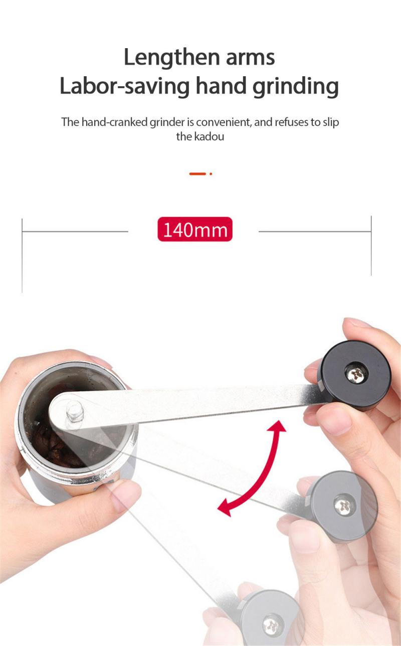 Portable Stainless Steel Coffee Bean Grinder Hand Manual Coffee Bean Burr Grinders Machine Mill Kitchen Tool Grinders