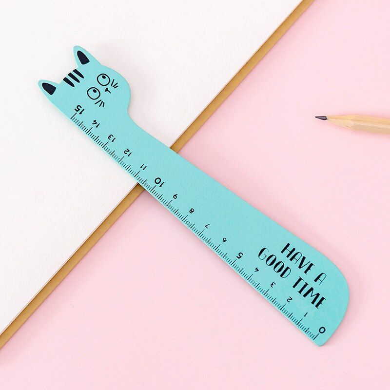 Cat Ruler Kawaii Accessories Cute Ruler Novelty Stationery Patchwork Ruler Cartoon Cute Set of Drafting Rules School Supplies: C