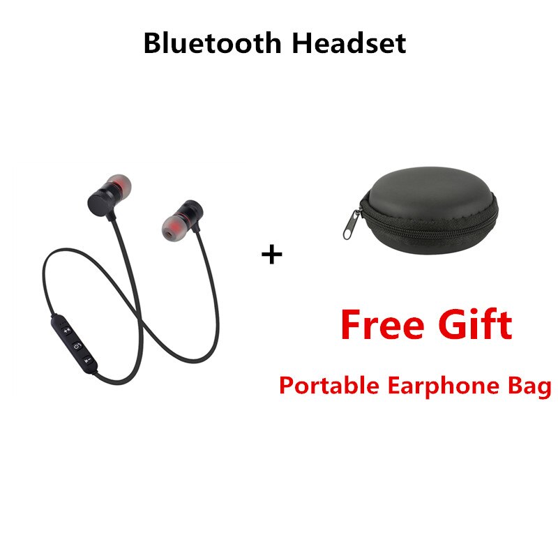 M9 magnetische draadloze bluetooth in-ear hoofdtelefoon oordopjes met microfoon voor smartphone + hoofdtelefoon opbergdoos: 4