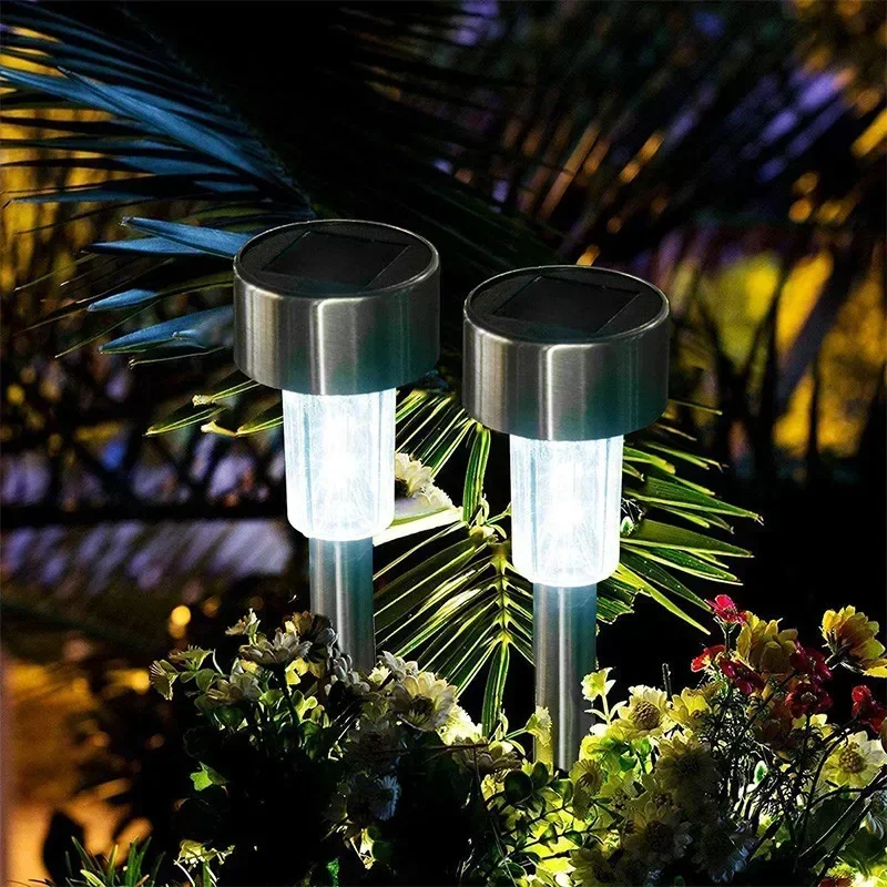 Buitenverlichting op zonne-energie, tuinlamp, op zonne-energie, waterdicht, geschikt voor tuinpaden, achtertuin, gazon en terras.