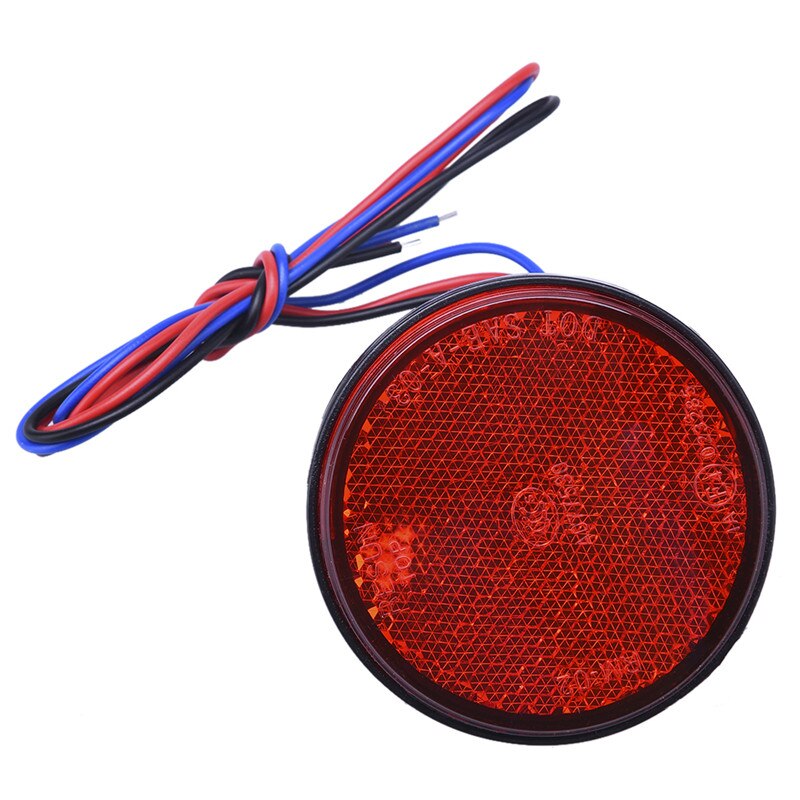 Red Yellow White 24 SMD Car Round Tail Lights Turn Singal Light ATV LED Reflectors Truck Side Warning Lights