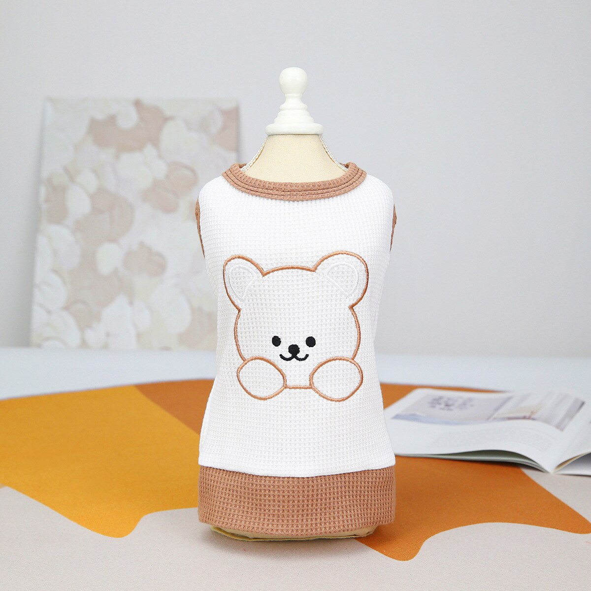 Camisetas sin mangas para perro y gato, vestido de gofre refrescante para cachorro y gatito, chaleco transpirable para primavera y verano, ropa para mascotas: Vest / M