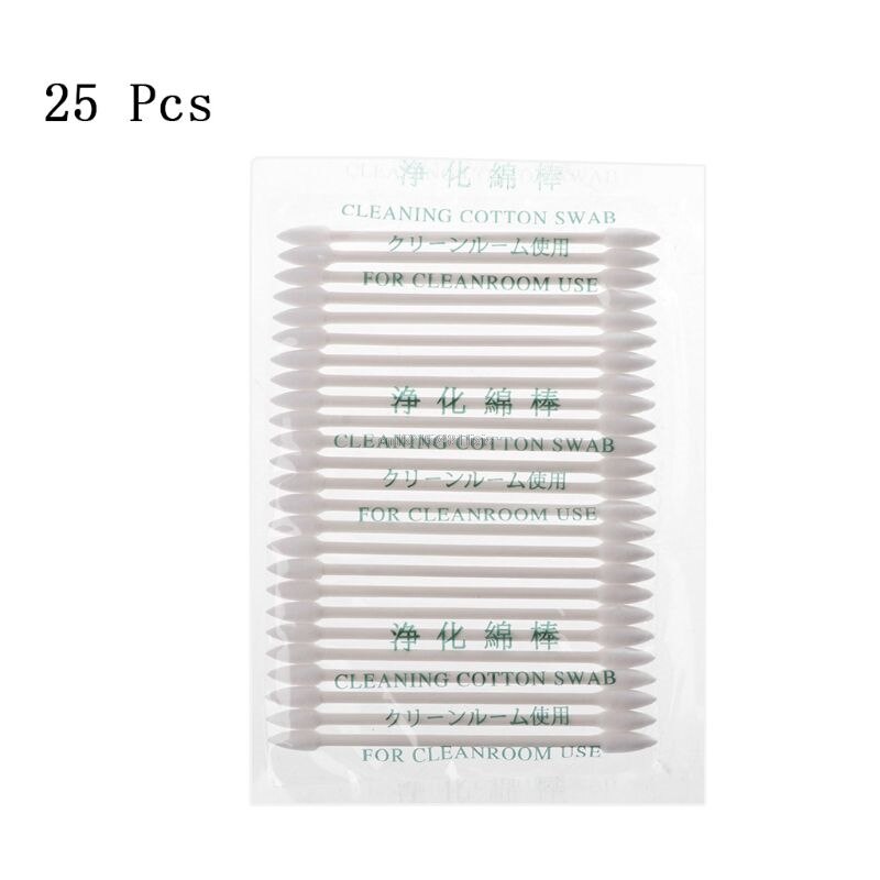 25pcs Cotton Disposable Stick Cleaning Tool for AirPods Earphone Smart Phone Tablet Charge Port USB Port