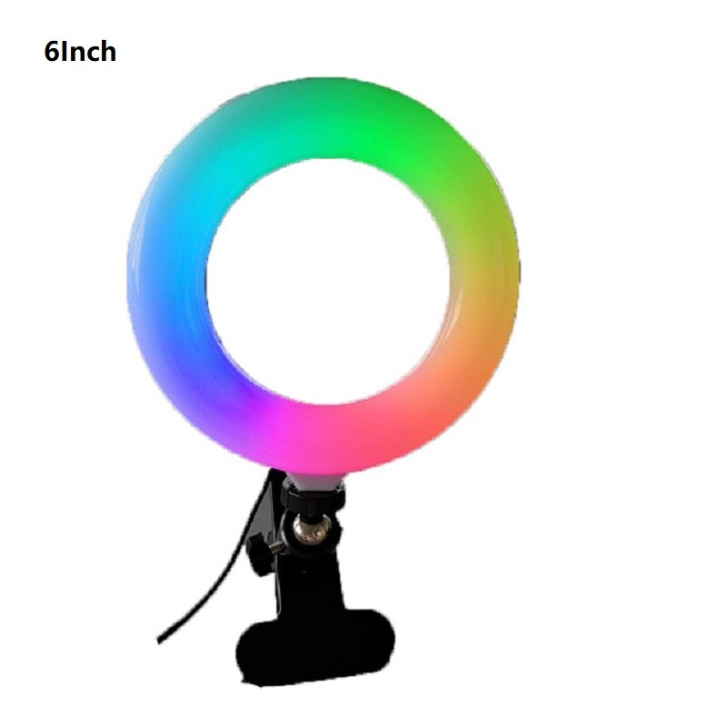 Computer Monitor Licht Usb Traploos Dimmen Scherm Opknoping Licht E-Reading Led Taak Lamp Met Geen Verblinding Op Scherm ring Lichten: RGB 6-inch