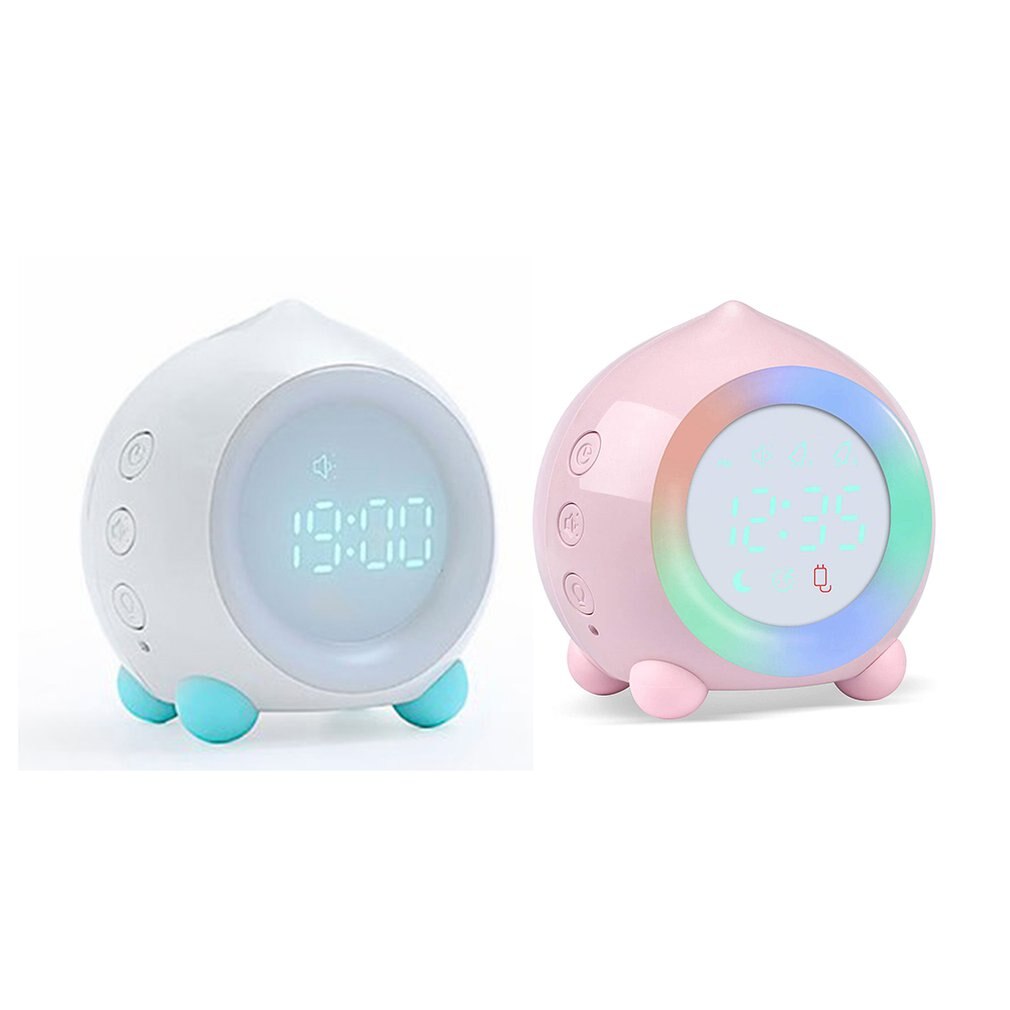 Proking Children's Digital Alarm Clock Quiet Smart Alarm Clock Sunrise Simulator LED Light Alarm Clock