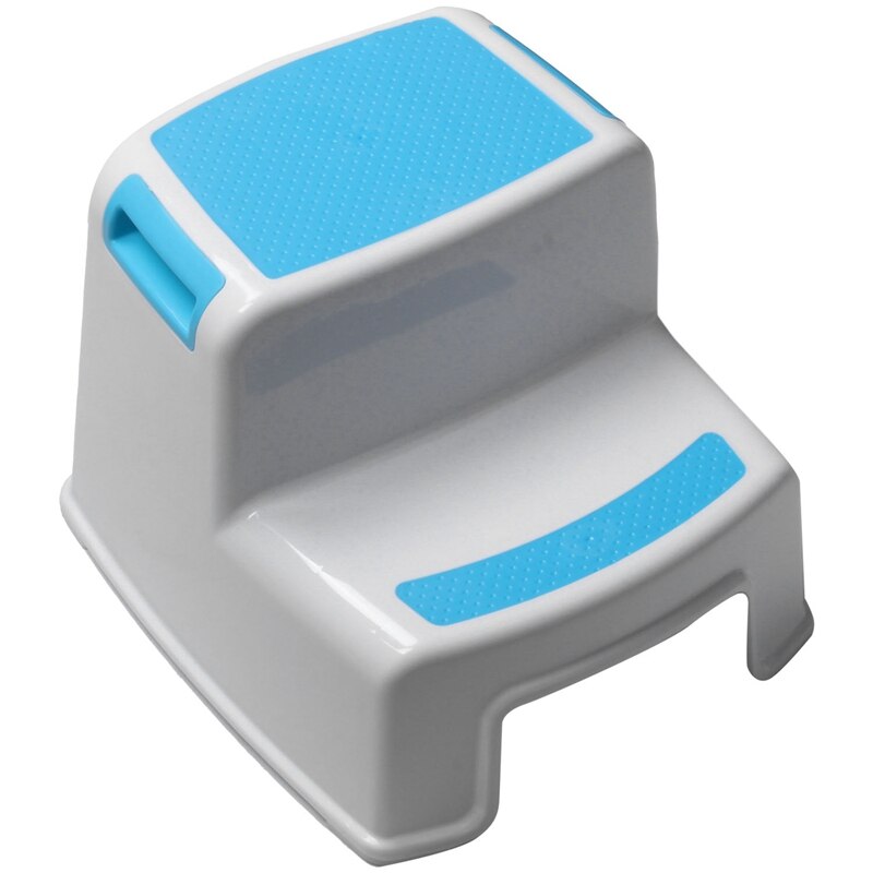2 Step Stool for Kids - Childrens,Toddler Stool with Slip Resistant Soft Grip for Safety As Bathroom Toilet Potty Training Stool: Blue