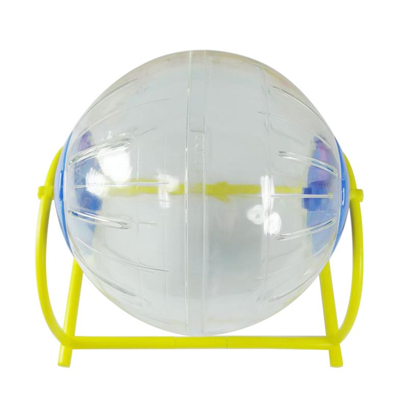 Hamsterbold bærbar lille kæledyr plast udendørs træningskugle med stativ kæledyr sjov løbeboldhjul leverer kæledyrsprodukt хомяк: Blå