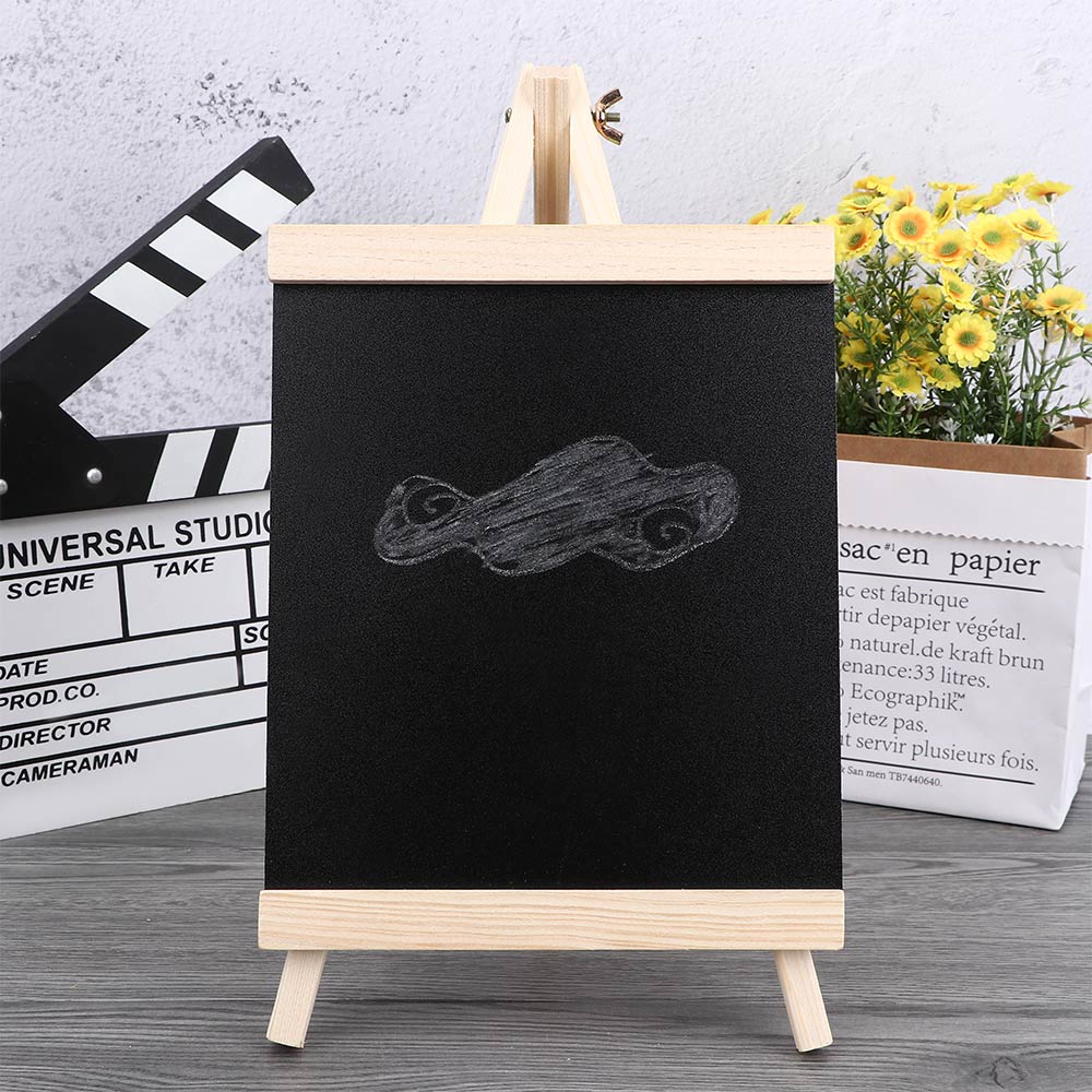 Desktop Message Blackboard Pine Wood Easel Chalkboard Kids Wooden Memo Black Board Collapsible Writing Boards School Supplies