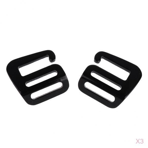 4 Stuks 1 Inch/25Mm G Haak Webbing Side Release Gesp Voor Rugzak Band Zwart